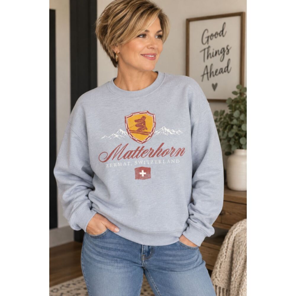 Mad Engine Matterhorn Zermatt Switzerland Graphic Sweatshirt